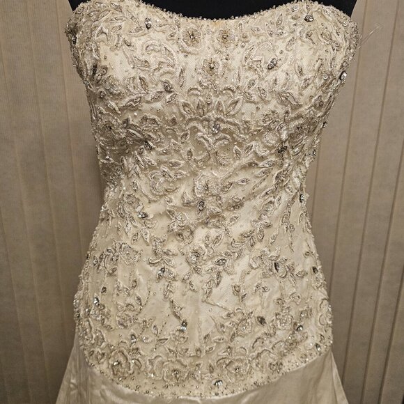 Stephen Yearick Ivory Strapless Wedding Dress 6 - Picture 2 of 12